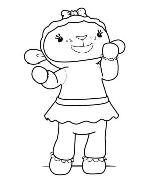 Doktor McStuffins boyama sayfası,  coloring page, Doktor McStuffins den Lambie, 