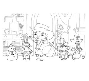 Doktor McStuffins boyama sayfası,  coloring page, Doktor McStuffins cadılar bayramında, 