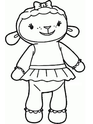 Doktor McStuffins boyama sayfası,  coloring page, Güzel Lambie, 