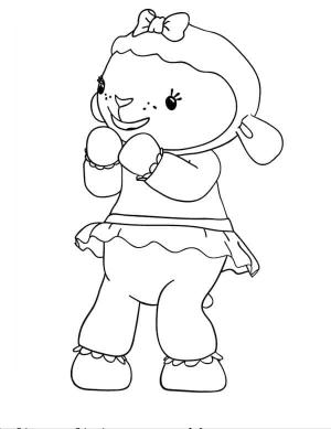 Doktor McStuffins boyama sayfası,  coloring page, Doktor McStuffins deki Lambie, 