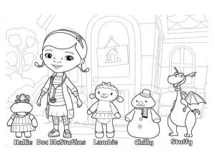 Doktor McStuffins boyama sayfası,  coloring page, Doktor McStuffins karakterleri, 