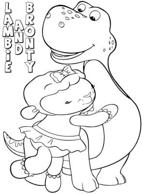 Doktor McStuffins boyama sayfası,  coloring page, Lambie ve Bronty, 