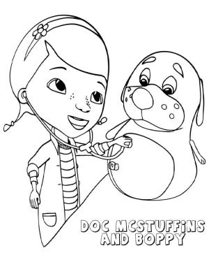 Doktor McStuffins boyama sayfası,  coloring page, Dost canlısı Doktor McStuffins, 