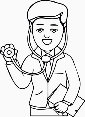 Doktor boyama sayfası,  coloring page, Doktor Yüz, 