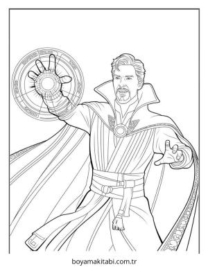 Doktor boyama sayfası – eğlenceli etkinlik, el becerilerini geliştirir