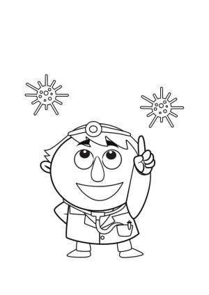 Doktor boyama sayfası,  coloring page, Sevimli Doktor, 