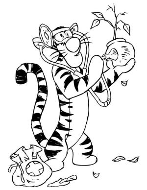 Doktor boyama sayfası,  coloring page, Doktor Tigger çizimi, 