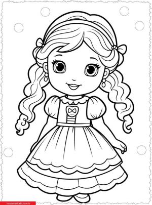 Dolls boyama sayfası, Dolls coloring page, , 