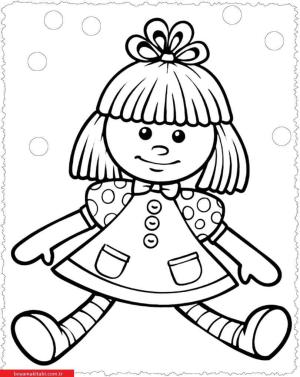 Dolls boyama sayfası, Dolls coloring page, , 