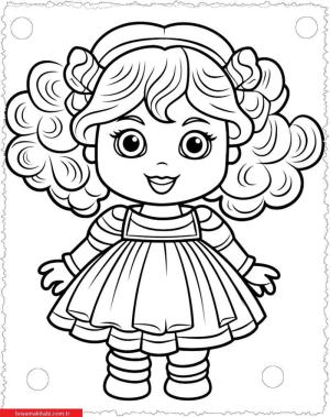 Dolls boyama sayfası, Dolls coloring page, , 