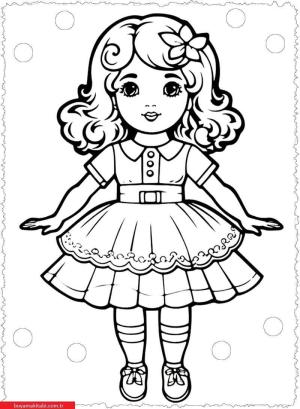 Dolls boyama sayfası, Dolls coloring page, , 