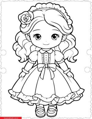 Dolls boyama sayfası, Dolls coloring page, , 