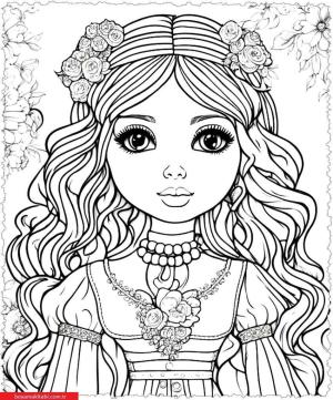 Dolls boyama sayfası, Dolls coloring page, , 