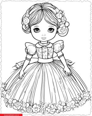 Dolls boyama sayfası, Dolls coloring page, , 