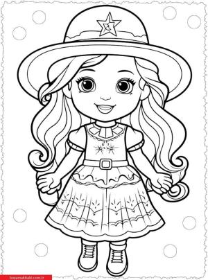 Dolls boyama sayfası, Dolls coloring page, , 