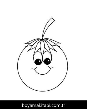 Domates boyama sayfası – kolay boyama, eğitici aktivite