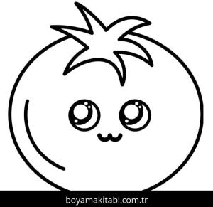Domates boyama sayfası – evde etkinlik, ücretsiz yazdır