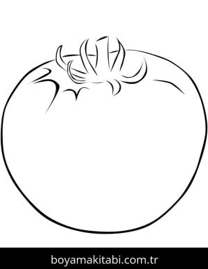 Domates boyama sayfası – eğlenceli etkinlik, el becerilerini geliştirir