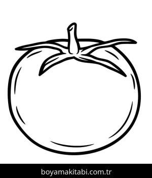 Domates boyama sayfası – sanatsal çalışma, çocuklar için