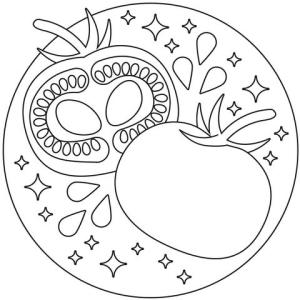 Domates boyama sayfası,  coloring page, Taze Domates, 