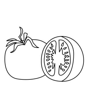 Domates boyama sayfası,  coloring page, Bir Buçuk Domates, 