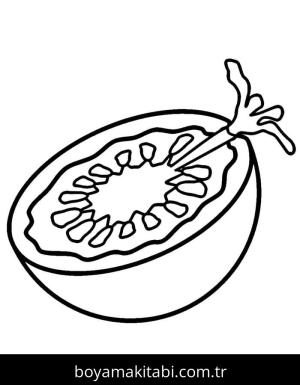 Domates boyama sayfası – sevimli karakter, sanatsal çalışma