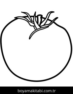 Domates boyama sayfası – çocuk aktivitesi, PDF indir