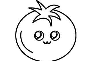 Domates boyama sayfası,  coloring page, Kawaii Domates, 