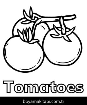 Domates boyama sayfası – yaratıcılık, eğlenceli etkinlik