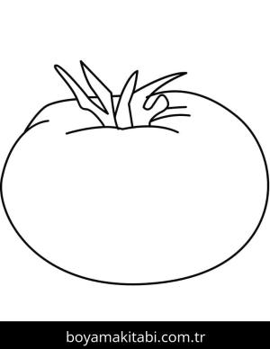 Domates boyama sayfası – boyama çalışması, yaratıcılığı geliştirir
