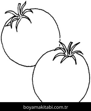 Domates boyama sayfası – el becerilerini geliştirir, boyama çalışması
