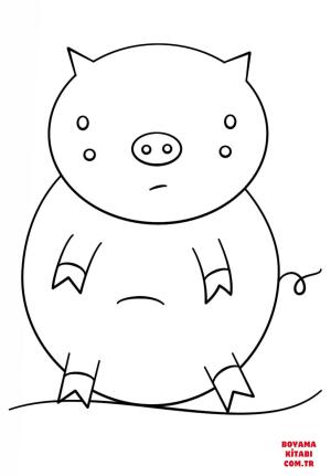 Domuz boyama sayfası, Pig coloring page, , pig kawaii pig 