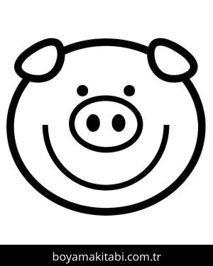 Domuz boyama sayfası – PDF indir, sevimli karakter