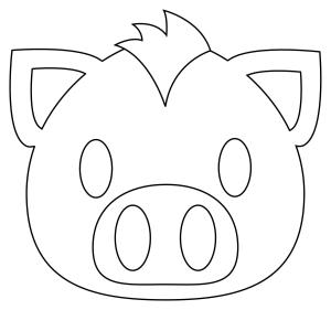 Domuz boyama sayfası, Pig coloring page, , pig pig face 