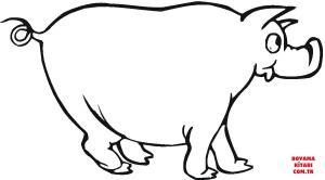 Domuz boyama sayfası, Pig coloring page, , pig funny pig 