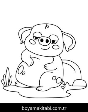 Domuz boyama sayfası – kolay boyama, eğitici aktivite