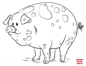 Domuz boyama sayfası, Pig coloring page, , pig cartoon pig 