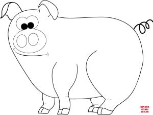 Domuz boyama sayfası, Pig coloring page, , pig funny pig 