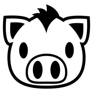 Domuz boyama sayfası, Pig coloring page, , pig pig face emoji 