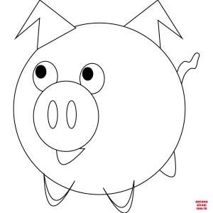 Domuz boyama sayfası, Pig coloring page, , pig cute cartoon pig 