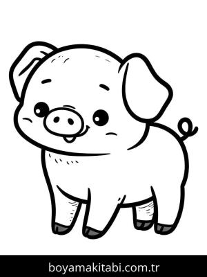 Domuz boyama sayfası – boyama çalışması, yaratıcılığı geliştirir