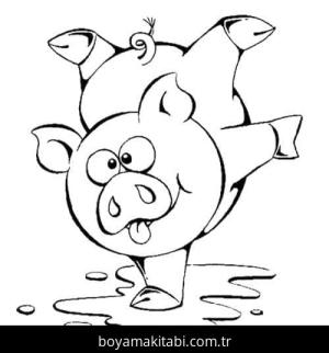 Domuz boyama sayfası – eğitici aktivite, yaratıcılık