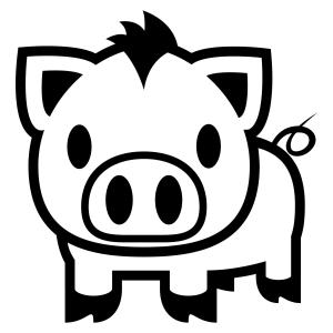 Domuz boyama sayfası, Pig coloring page, , pig pig emoji 