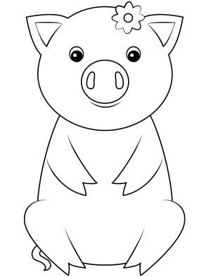 Domuz boyama sayfası, Pig coloring page, , pig cute pig 