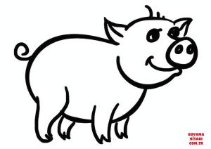 Domuz boyama sayfası, Pig coloring page, , pig cartoon pig 