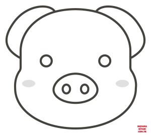 Domuz boyama sayfası, Pig coloring page, , pig pig face 