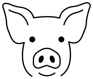 Domuz boyama sayfası, Pig coloring page, , pig pig face emoji 