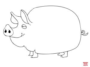 Domuz boyama sayfası, Pig coloring page, , pig cute pig 