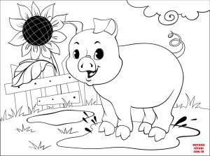 Domuz boyama sayfası, Pig coloring page, , pig pig 