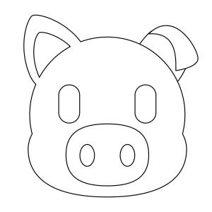 Domuz boyama sayfası, Pig coloring page, , pig pig emoji 